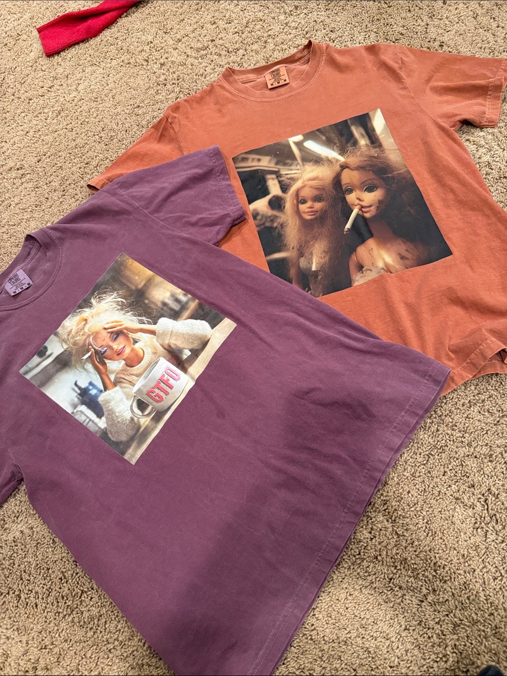 Comfort Tee , Funny Barbie size M